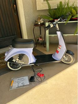 Razor Pocket Mod Petite - Purple  12V Miniature Euro-Style Electric Scooter