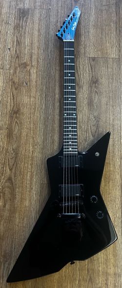 Harley Benton Black Explorer-Style Electric Guitar