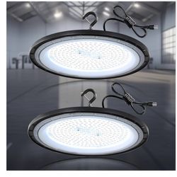 LED High Bay UFO Light 100W 15000lm 2 Pack 