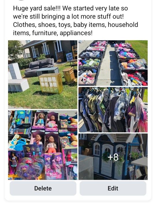 Huge Yard Sale Saturday And Sunday