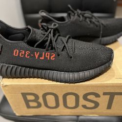 Yeezy Boost 350 V2–Cblacks/cblacks/RED NOISE/NOIESS/ROUGE