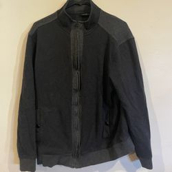 Apt 9 Black/Dark Gray Zip Up Jacket