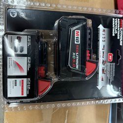 M18 18-Volt Lithium-Ion XC Extended Capacity 5.0 Ah Battery Pack (2-Pack) And Charger