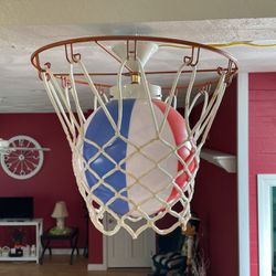 Vintage Harlem Globetrotters/American Basketball Association Ceiling Lamp In MINT Condition