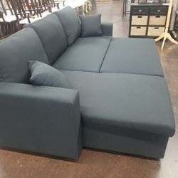 Charcoal Gray sofa chaise sectional for tight space