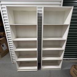White Wooden Bookcases