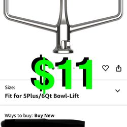 Stainless Steel Flat Beater for KitchenAid Mixer, Paddle Attachment for 5Plus/6 Qt Bowl-Lift Stand Mixer, Beater Replacement Accessories, Sta