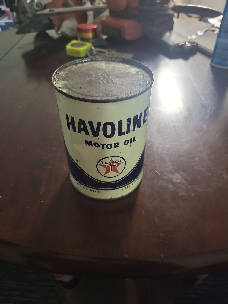 Vintage Texaco Havoline Motor Oil Can