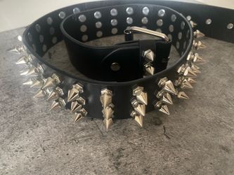 Goth metal punk rave stud spike belt