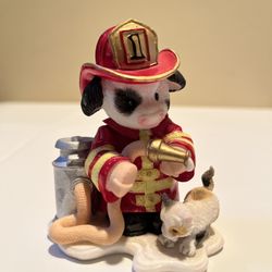 Mary's Moo Moos Prepared For Every Emoogency Fireman Figurine