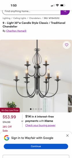 Charlton Home 9-Light Candle Style Chandelier