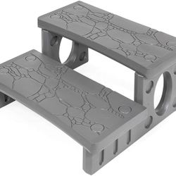 2 Multi Purpose Spa Hot Tub Pool Rv Campers Deck Lightweight Sided Step (grey)