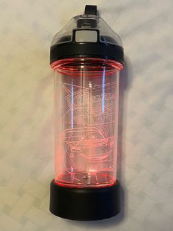 Cars Neon Lights Light-Up Water Bottle