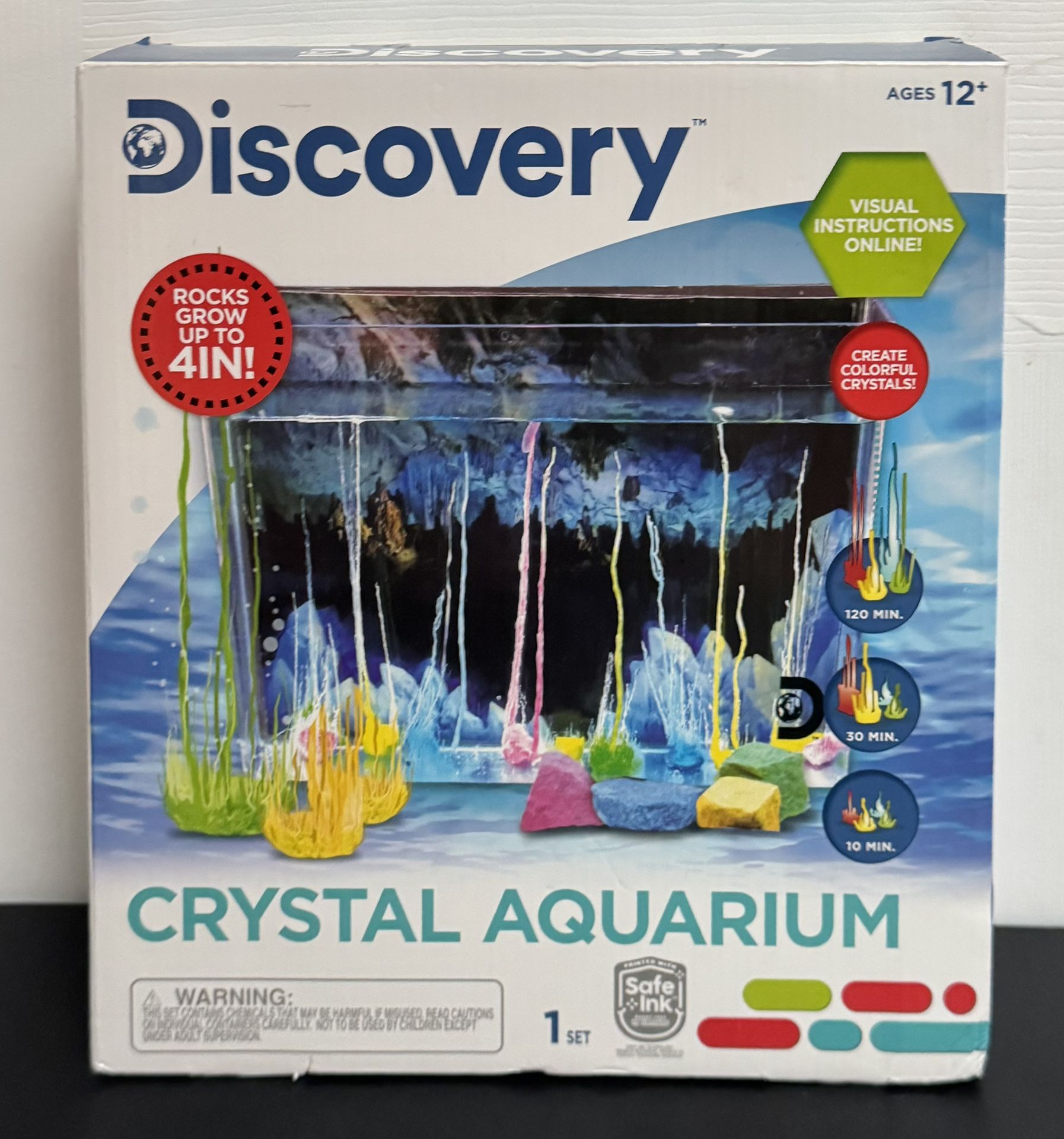 NEW DISCOVERY Crystal Aquarium Science Kit- Grow Multi-Colored Decorative Crystals just $7