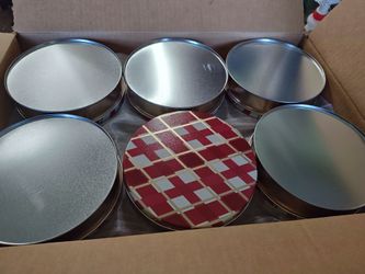 Two new cases 1 lb cookie tins