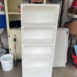 White 4 Shelf Cabinet 