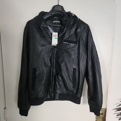Members Only Faux Leather Jacket - New, large