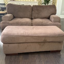 Love Seat and Ottoman 