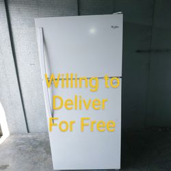 Whirlpool  Refrigerator/Freezer 18 Cuft(dimensions:30" W  30" D 66" H