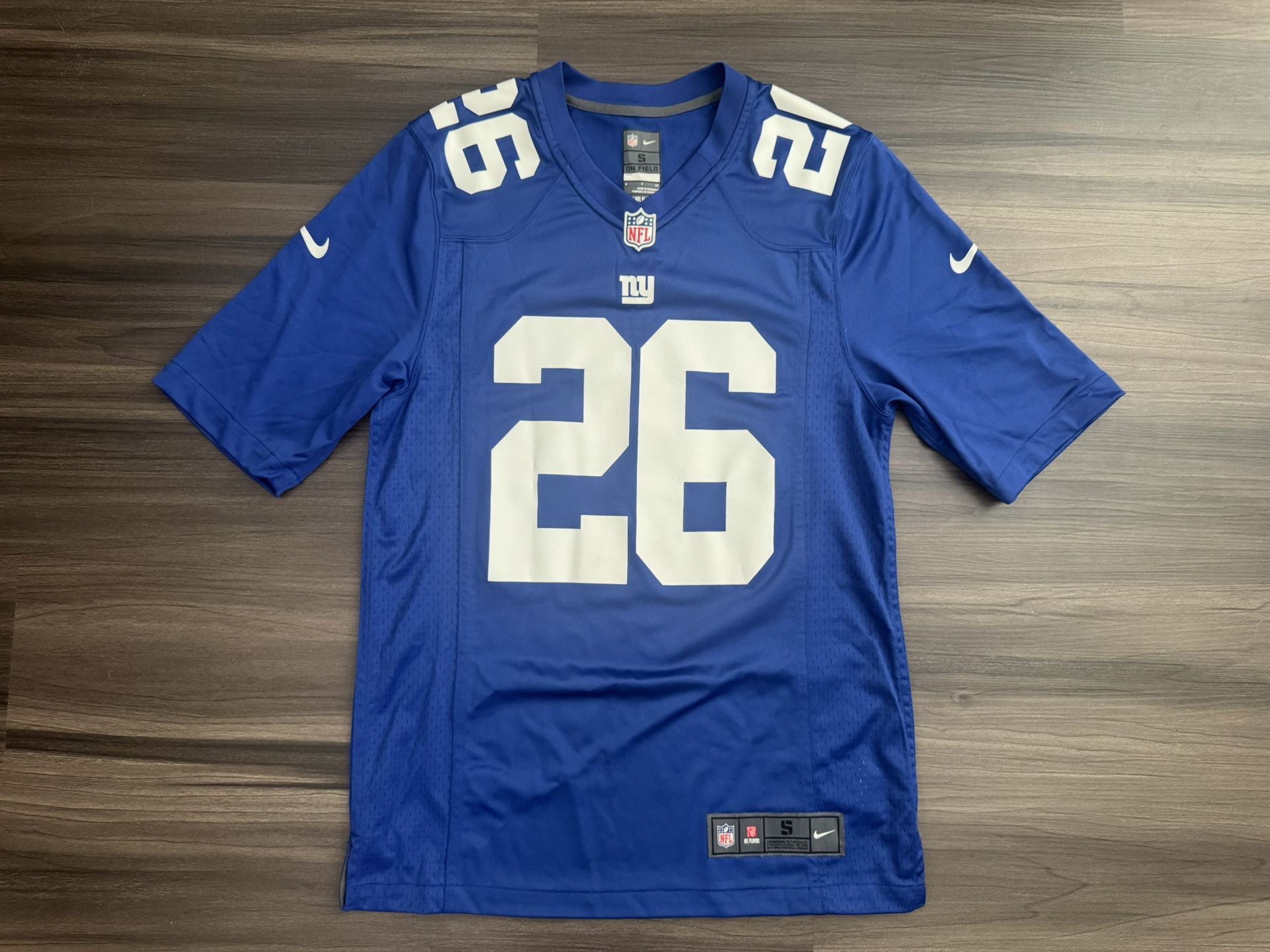 Nike New York Giants Saquon Barkley #26 NFL On Field Home Jersey Adult Small