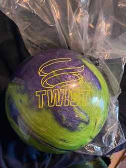 BRUNSWICK TWIST BOWLING BALL LAVENDER/LIME 15P lbs.
