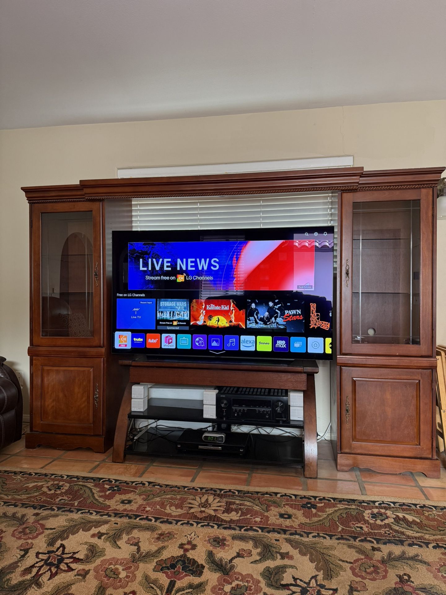 Wood TV Stand And Cabinet