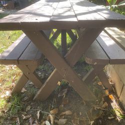 Backyard Picnic Table With 2 Benches 