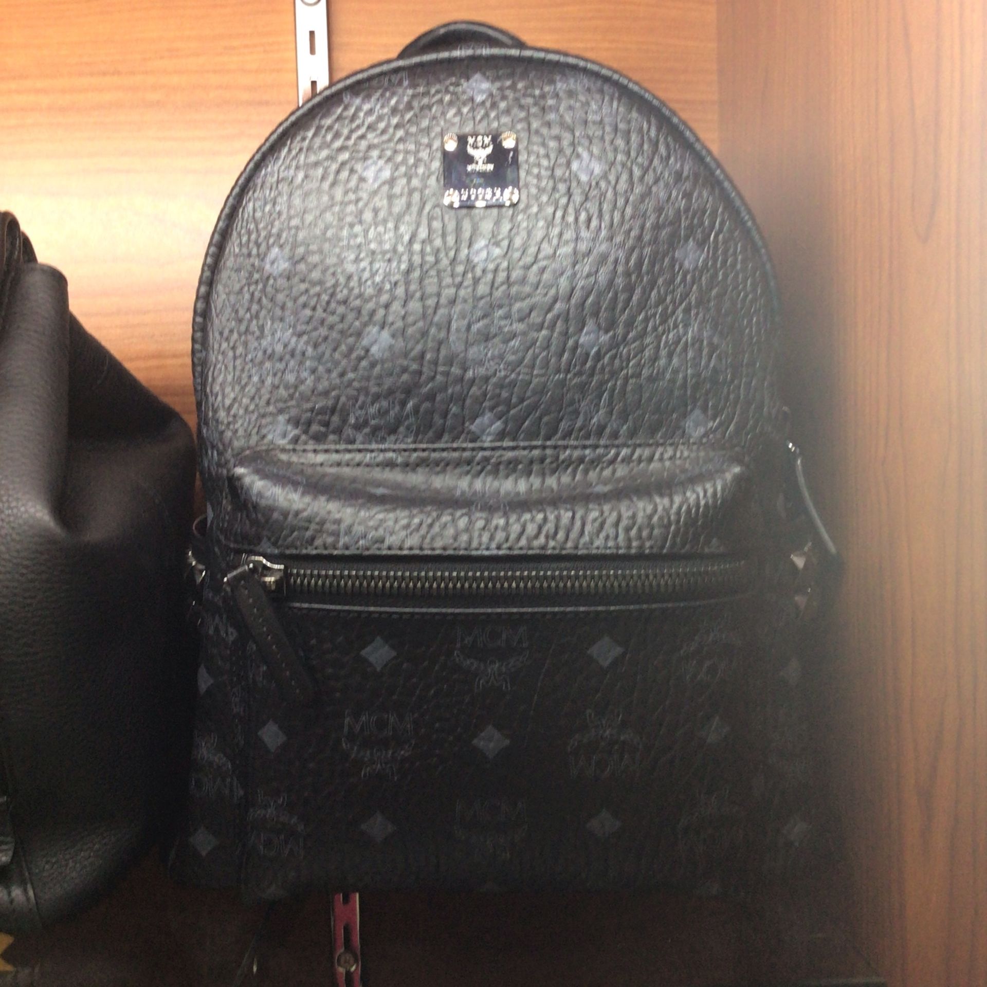 MCM Stark Visitos Black Backpack Medium AQQ
