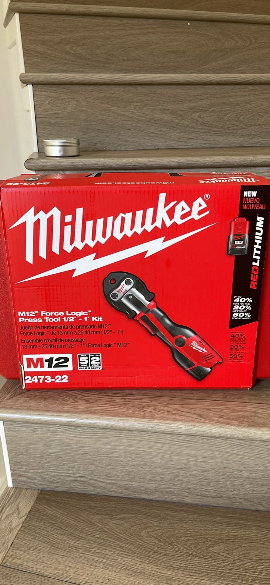 Milwaukee M12 Force Logic Press Tool 1/2”-1” Kit