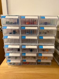 ArtDot Storage drawers with bottles and other diamond dotting items