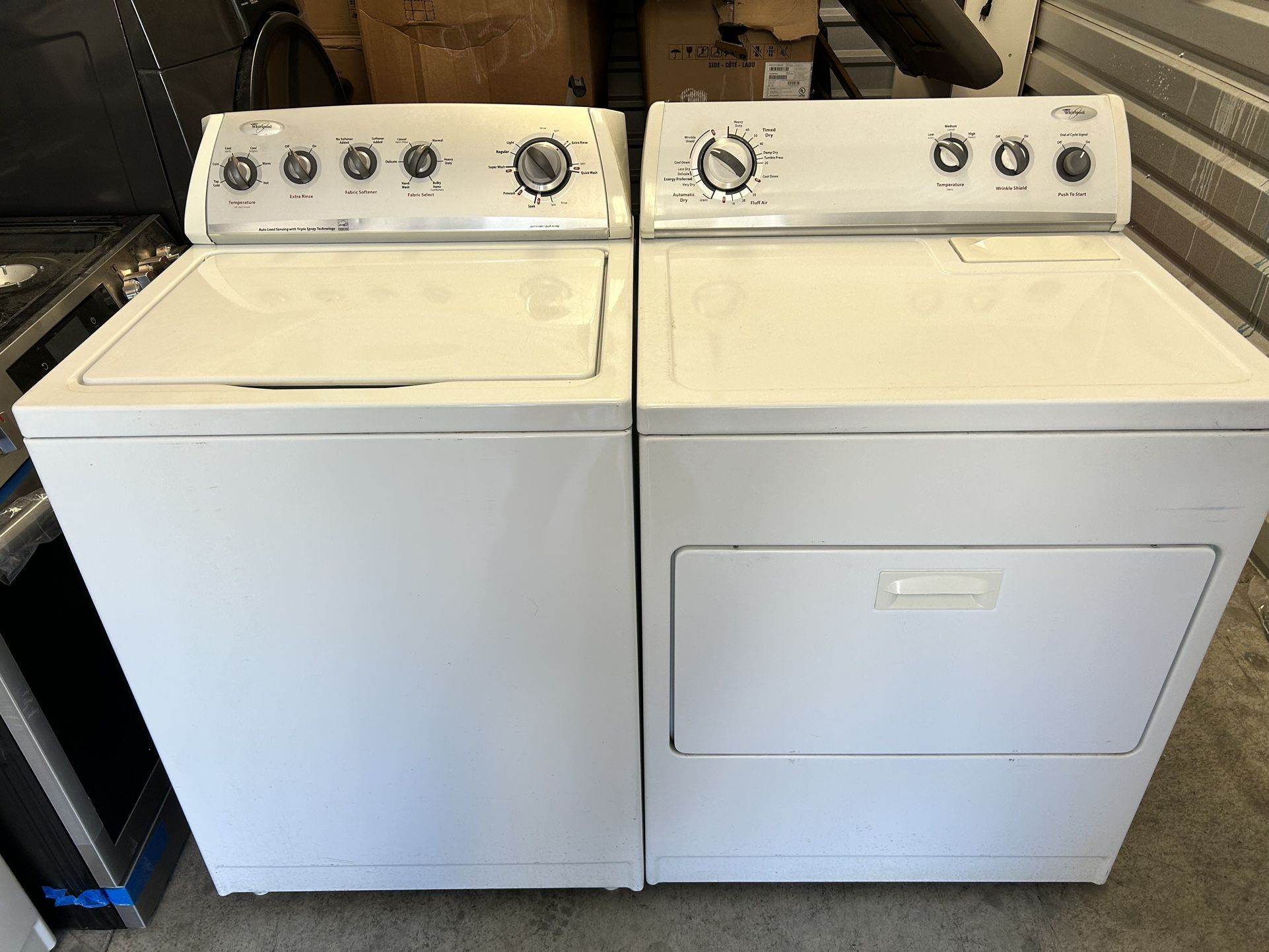 ⭐️ NICE CLEAN WHIRLPOOL TOP LOAD WASHER AND DRYER SET ⭐️