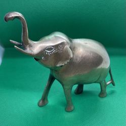 Solid Brass Elephant Statue- Trunk Up! 