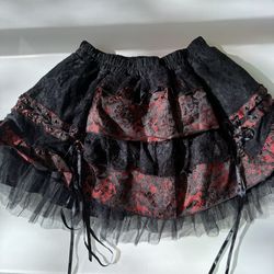 Like New - Women Small - Steampunk Skirt Lace Lolita Festival Rave Concert Punk Goth Cosplay Costume Halloween