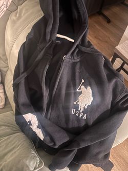 aythentic Polo zip up hoodie l