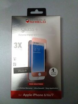 iPhone 6/6s/7/8 ZAGG Invisible Shield Screen Protection (Rose Gold)