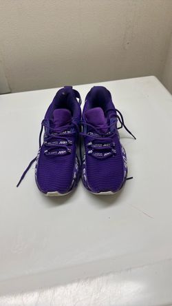 Purple Lace-Up Athletic Sneakers