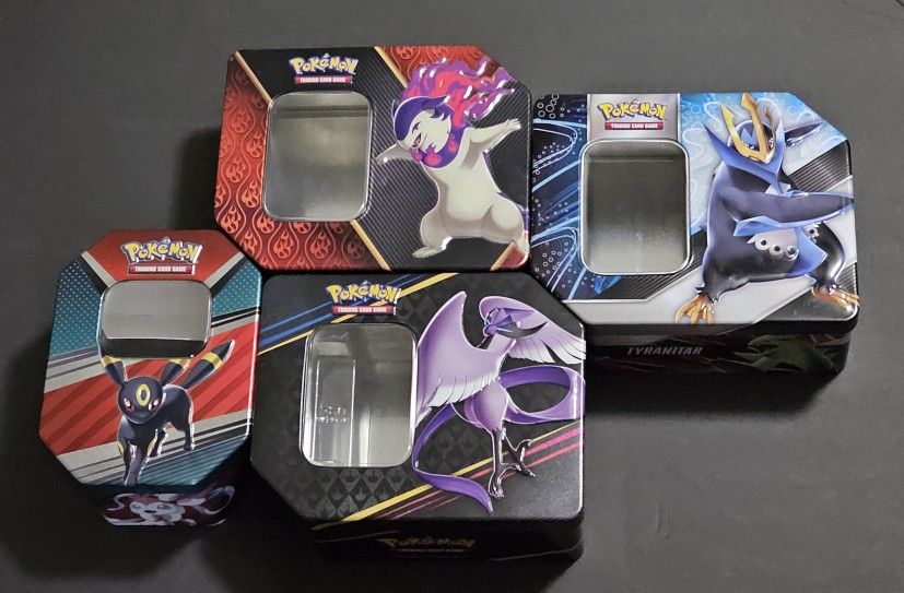 Pokémon TCG Empty Collector Tins Lot of 4