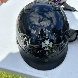 red baron skull motorcycle h110 helmet XL