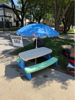 Kids Table w/ umbrella $20