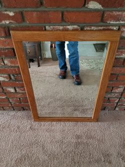 Old glass mirror