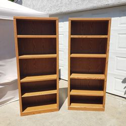 Bookshelf or Bookcase With Adjustable Shelves  - 2 Available $40 Each 