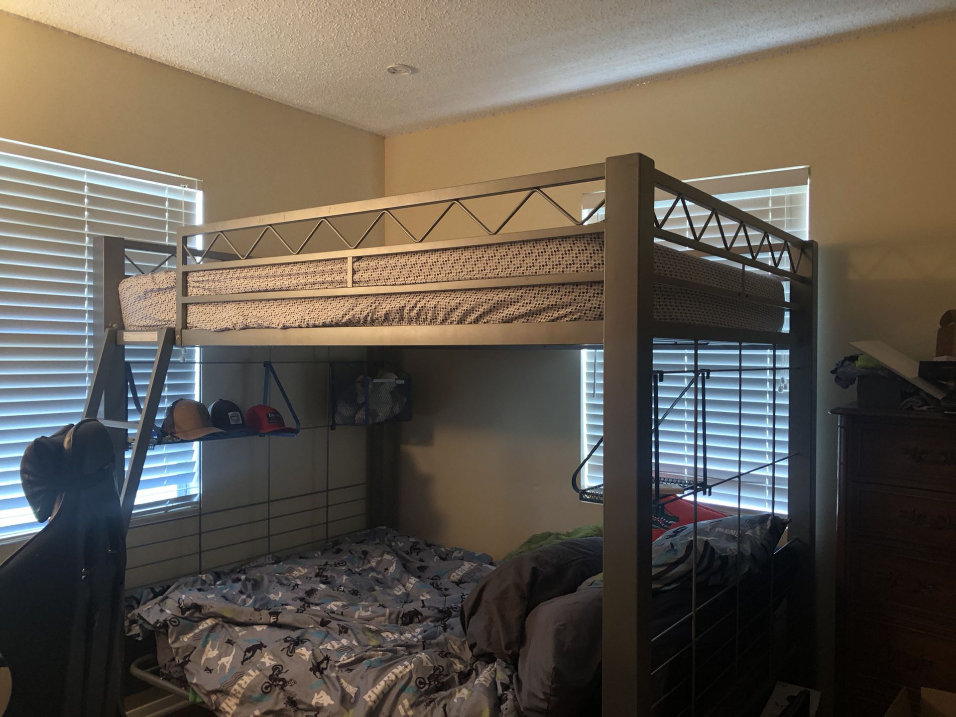 Bunk Bed With Futon on the Bottom 