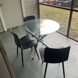 Glass Dining Table & Chairs