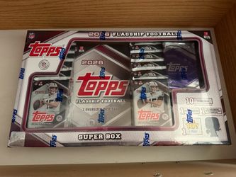 Topps 2026 Flagship NFL Football Super Box 147 Cards Factory Sealed