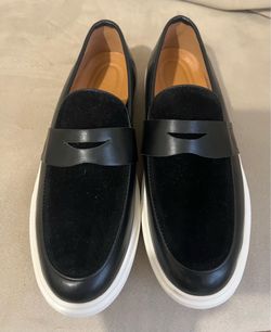 Men Leather & Suede Penny Loafer Sneakers