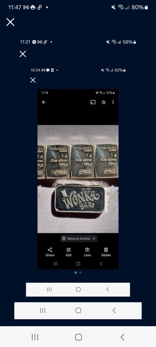 4g Silver Bundle Wonka Bar & VALCAMBI SILVER BARS