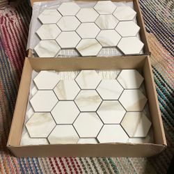 Dorian Honed Gold  Hexacon 9x13 Tiles ,  12 Full Sheets