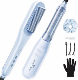 Brand New Wavytalk Pro Steam Hair Straightener Brush - Blue - Sealed