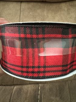 Red And Black Plaid Ribbon