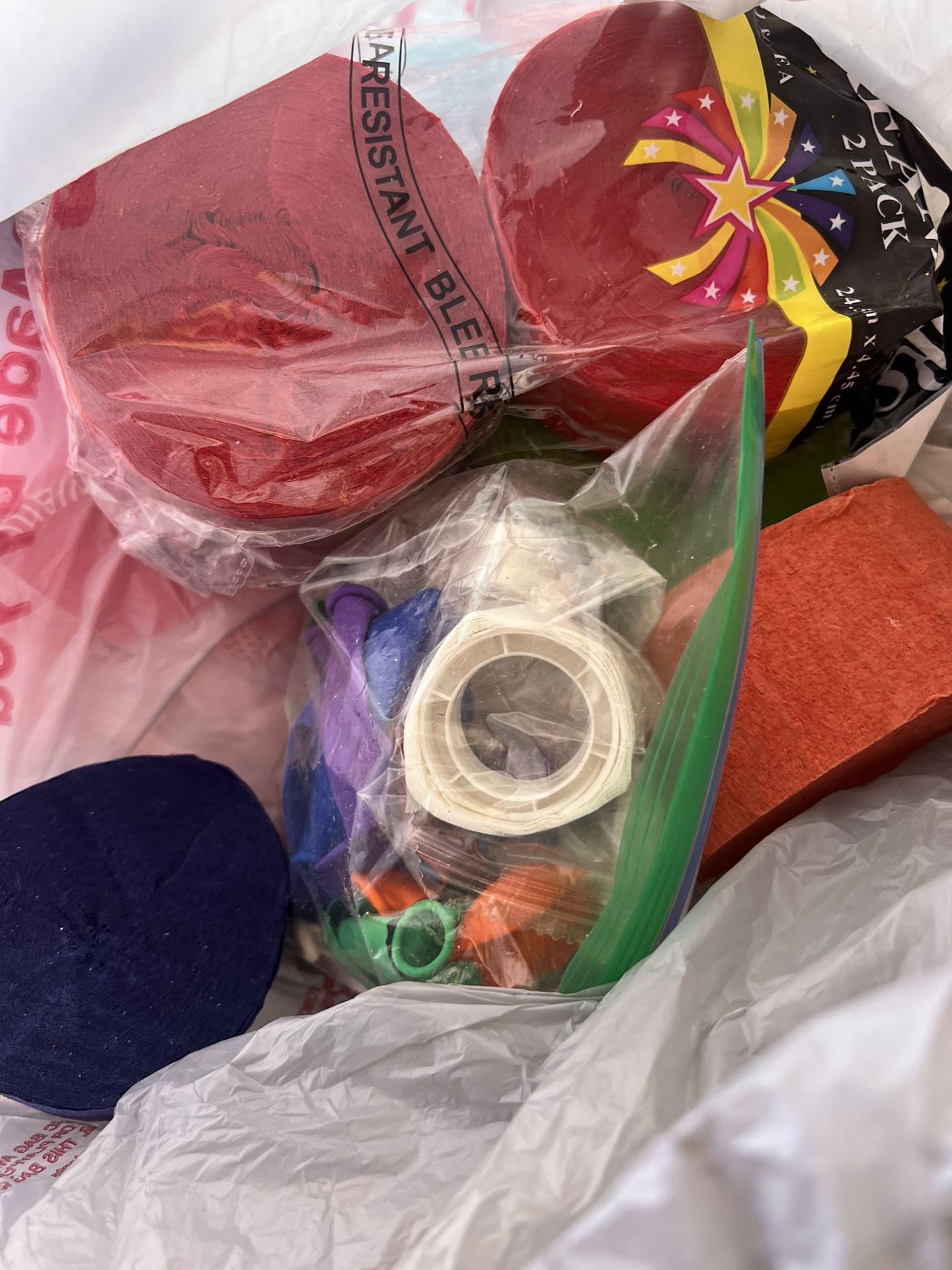 Stretchy Clear Balloons And Some Party Supplies